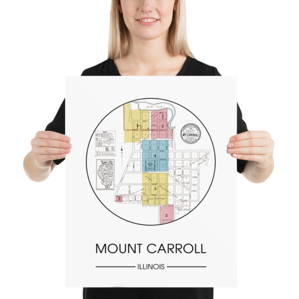 Mount Carroll Map Poster 1 - Image 3