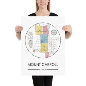 Mount Carroll Map Poster 1