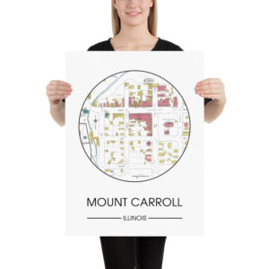 Mount Carroll Map Poster 2