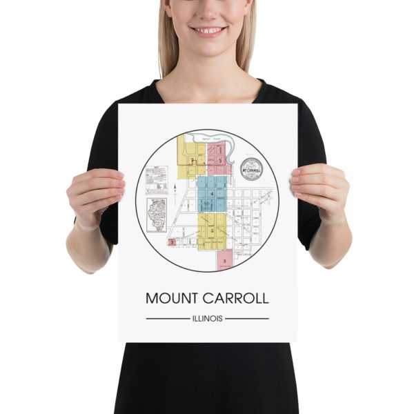 Mount Carroll Map Poster 1 - Image 2